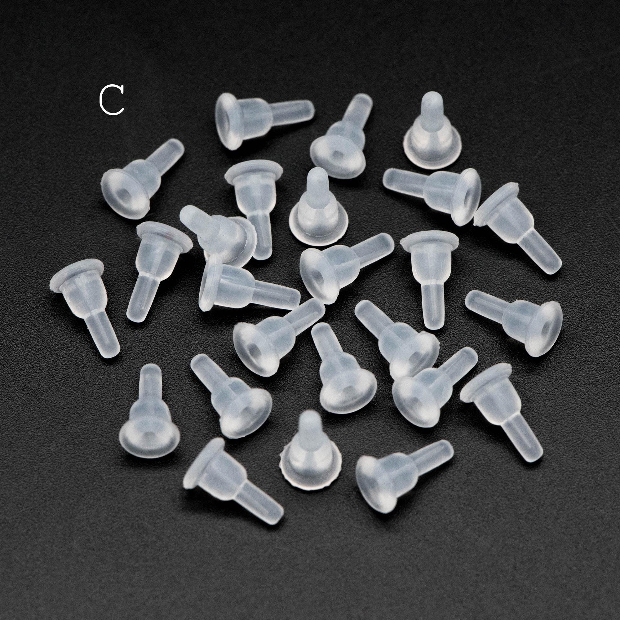 20pcs Gold/ Rhodium plated Ear Nuts, Earring Back Stoppers, Jewelry Findings Wholesale (#GB-651)